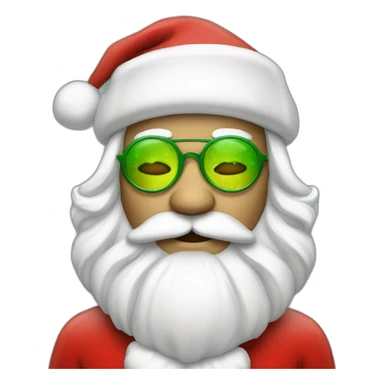 smoking weed Santa Claus sticker