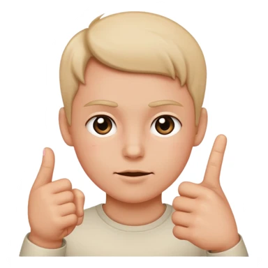 pointing fingers and blushing sticker