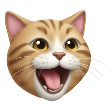 Cat with licking face  sticker