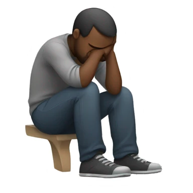 exhausted man sticker