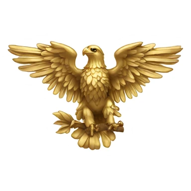 Gold floral eagle sticker