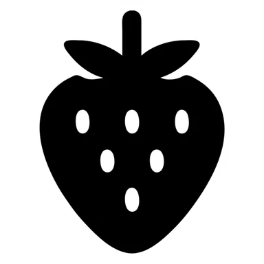 a single strawberry sticker