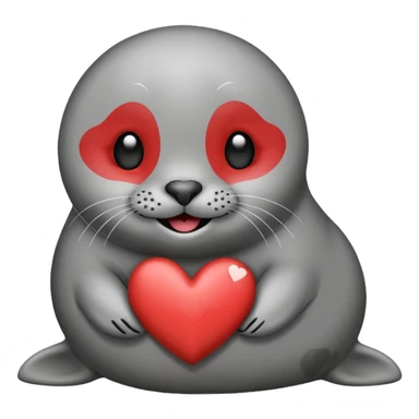 a seal in love sticker
