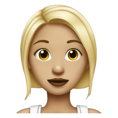 blonde girl with septum piercing  sticker