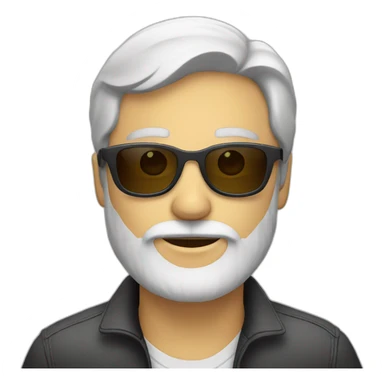 white bearded man with sunglasses sticker