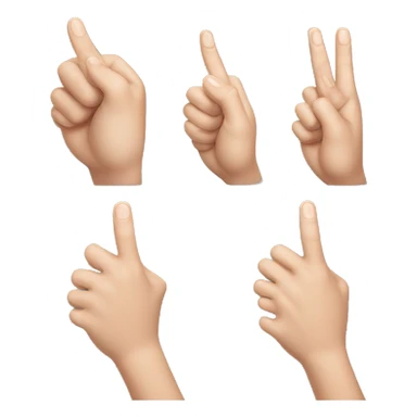 Thumb, index and middle finger up while ring and pinky down sticker