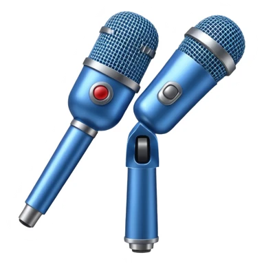 blue microphone icon sticker