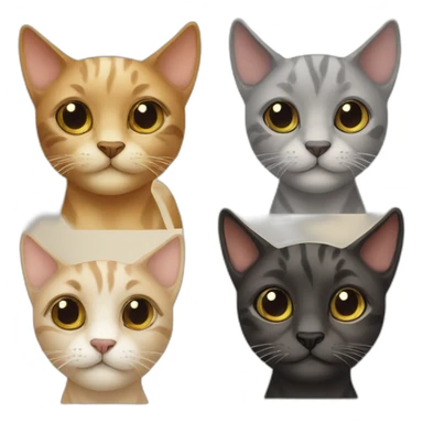 a cute big eyed cat mixed with a horse sticker