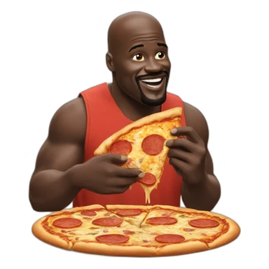 Shaq eating pizza sticker