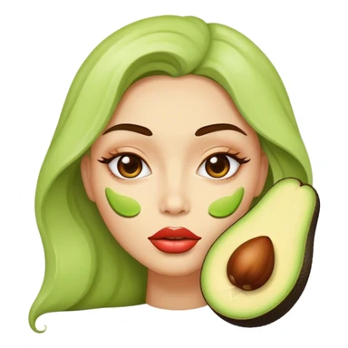 Aguacate con labios grandes  sticker