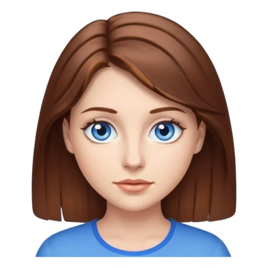 brown hair blue eyed princess sticker