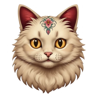  cat get tattooed sticker