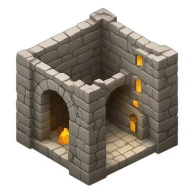 Isometric 3d dungeon. sticker