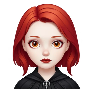 Gothic girl red sticker