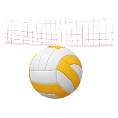 The background shows the stands filled with spectators, creating an energetic atmosphere of a volleyball match, with attention to detail on the equipment and the surrounding environment. A close-up of a volleyball on the court, with the net in focus and the court markings visible.  sticker