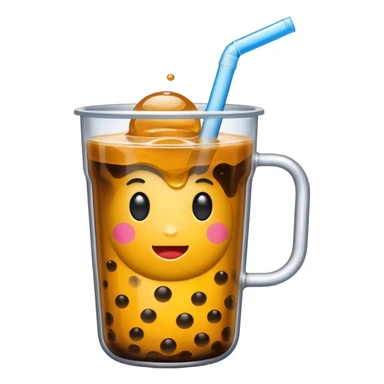 finder Mac logo drinking Boba sticker