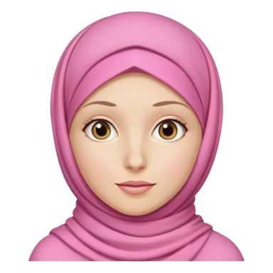 White woman wear pink hijab 🧕  sticker