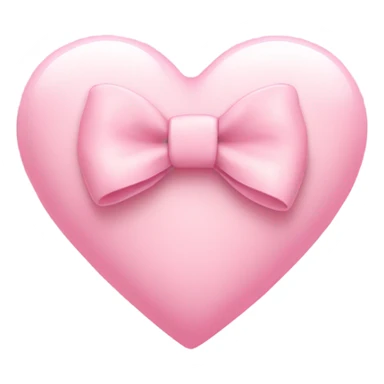 light pink heart with bow sticker