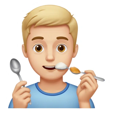 make a man obsessed with sugar eating it out of a spoon sticker