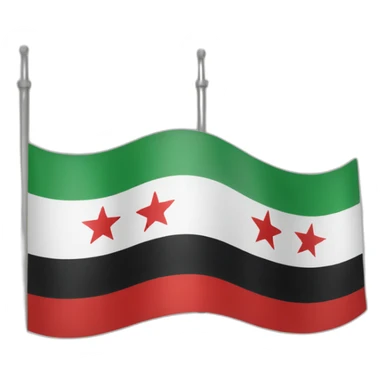 Independent Syria flag 3 stars sticker