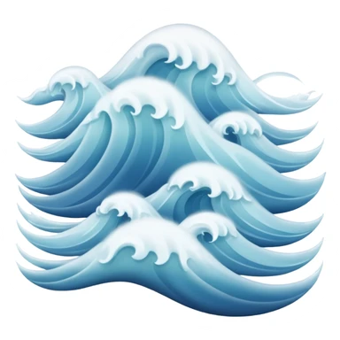 foggy waves sticker