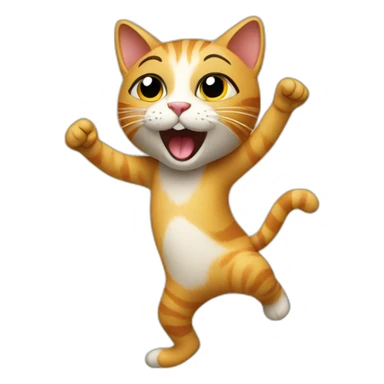 cat dancing at disco sticker