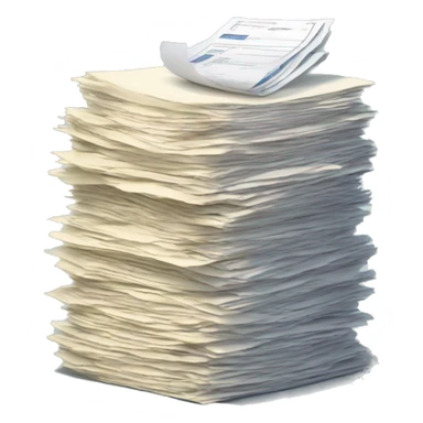 Whole stack of invoice at table sticker