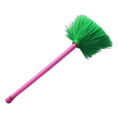 Pink wand duelling a green broom sticker
