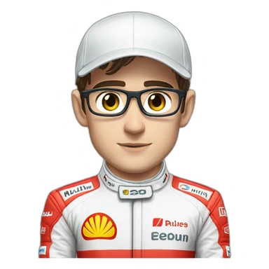 charles Leclerc wearing WORN RACE SUIT sticker
