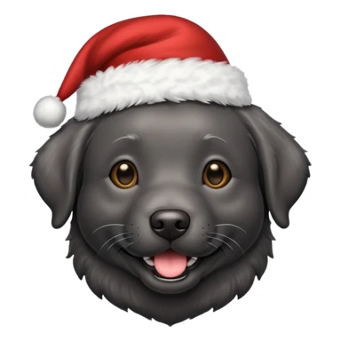 Charcoal Labrador retriever Christmas decoration  sticker