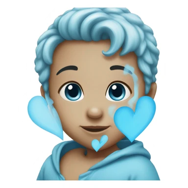 baby blue heart sticker