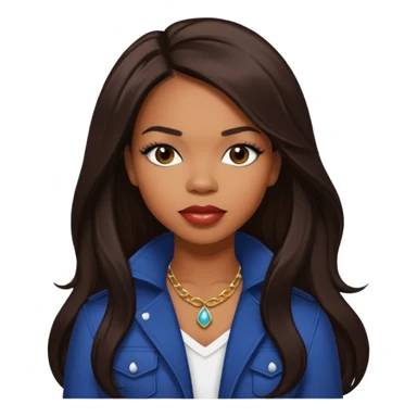 Tenitra Michelle Williams, R&B Singer from Destiny's Child with long dark brown hair, medium dark skin sticker