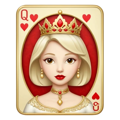 Solitaire card queen sticker