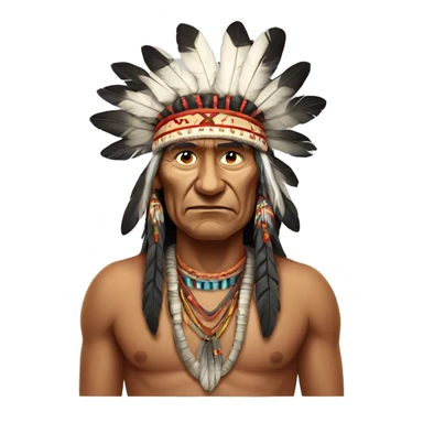 Indian chief  wise od face sticker