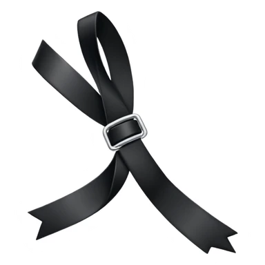 Ruban noir croisé avec 1 boucle comme celui de Crans Montana sticker