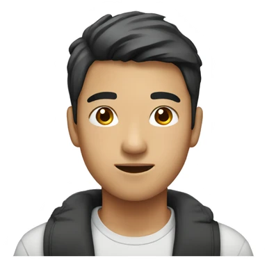 asian male student sticker