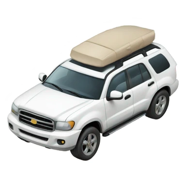 beach and a white suv car sticker