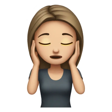 Girl with a headache  sticker