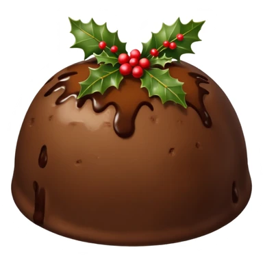 Christmas pudding horse and red bows sticker