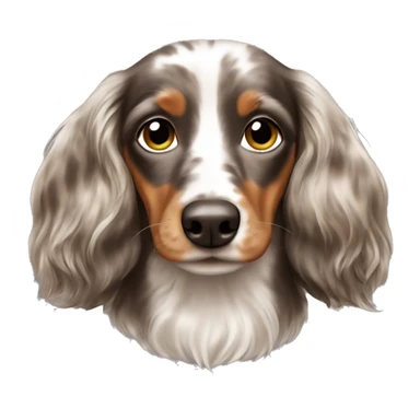 brown merle dachshund long haired sticker