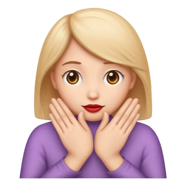 A single emoji that's feeling shy. In love. But hiding behind hands.  sticker