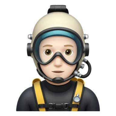 Underwater man sticker