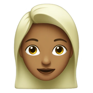 mujer con ojos verdes y pelo café  sticker