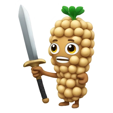Chickpea with a sword sticker
