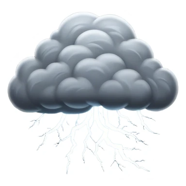 Cinematic Realistic Thunderstorm Emoji, Dark and dramatic, with swirling gray clouds illuminated by occasional flashes of lightning. The air crackles with energy as the storm builds, while heavy rain cascades down in sheets. Soft glowing outline, capturing the essence of power, intensity, and natural fury in a breathtaking thunderstorm! sticker