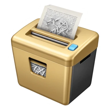 paper shredder with papers sticker