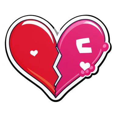 Pop art love sticker