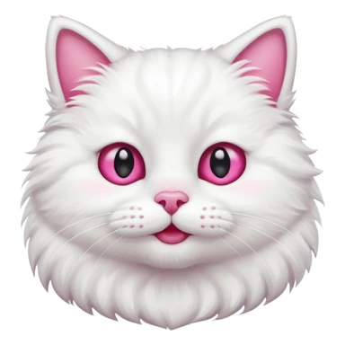 White cat funny  sticker