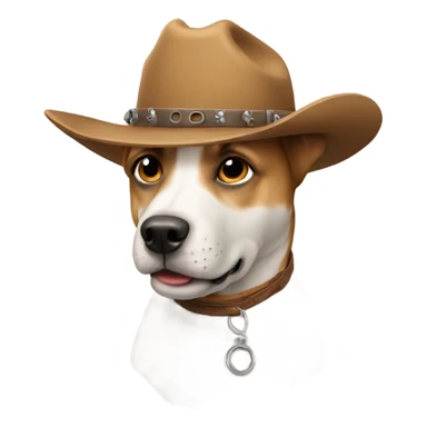 Dog dog dog dog cowboy sticker