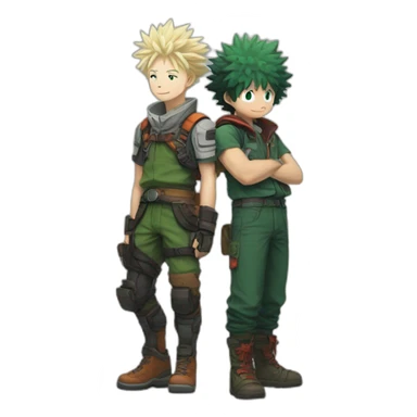 Deku et Bakugo sticker